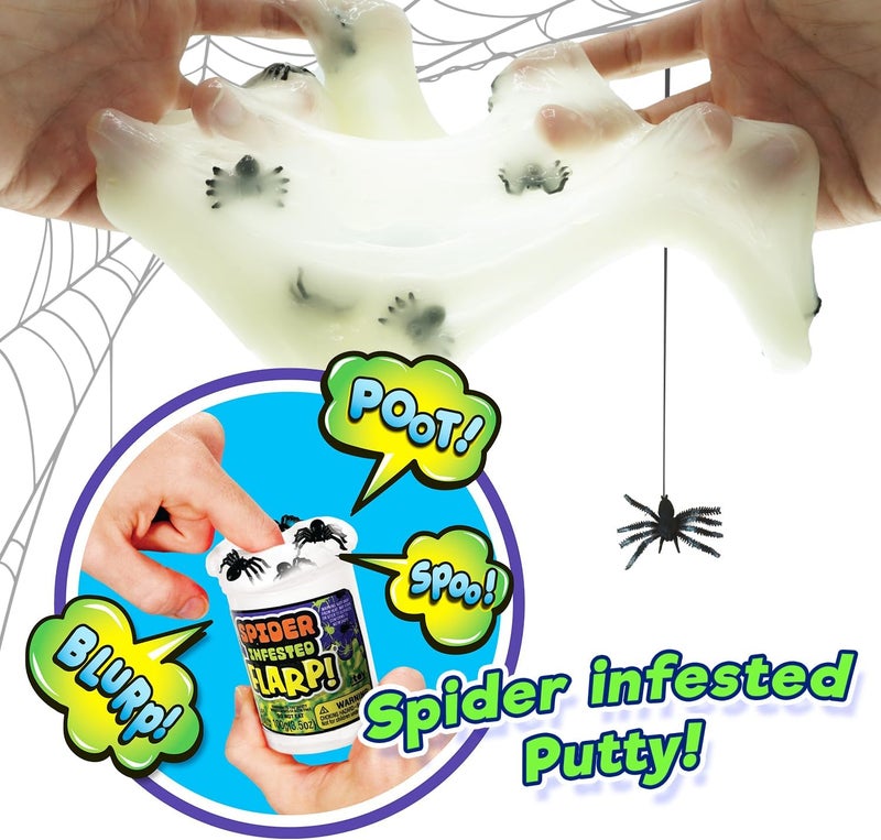 JaRu JA-RU Spider Infested Flarp Putty (3 Units) Squishy Sensory Gross Toys for Easter, ADHD Autism Spider Web Toy, Great Party Favors Fidget for Kits & Adults. Stress Relief Fun for Boys & Girls. 345-3 - Image 3